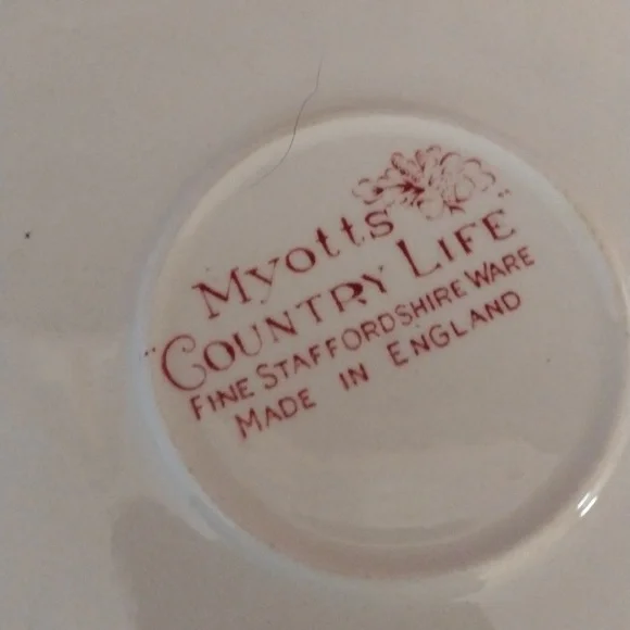 Myott's Country Life cups/saucers - Picture 6 of 10